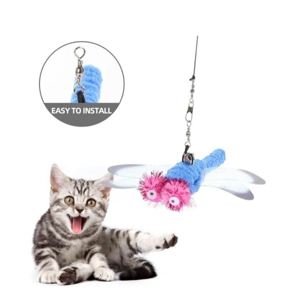 5pc Replacement Dragonfly Toy Interactive For Cats & Kittens For Toy Wands New - Picture 5 of 7